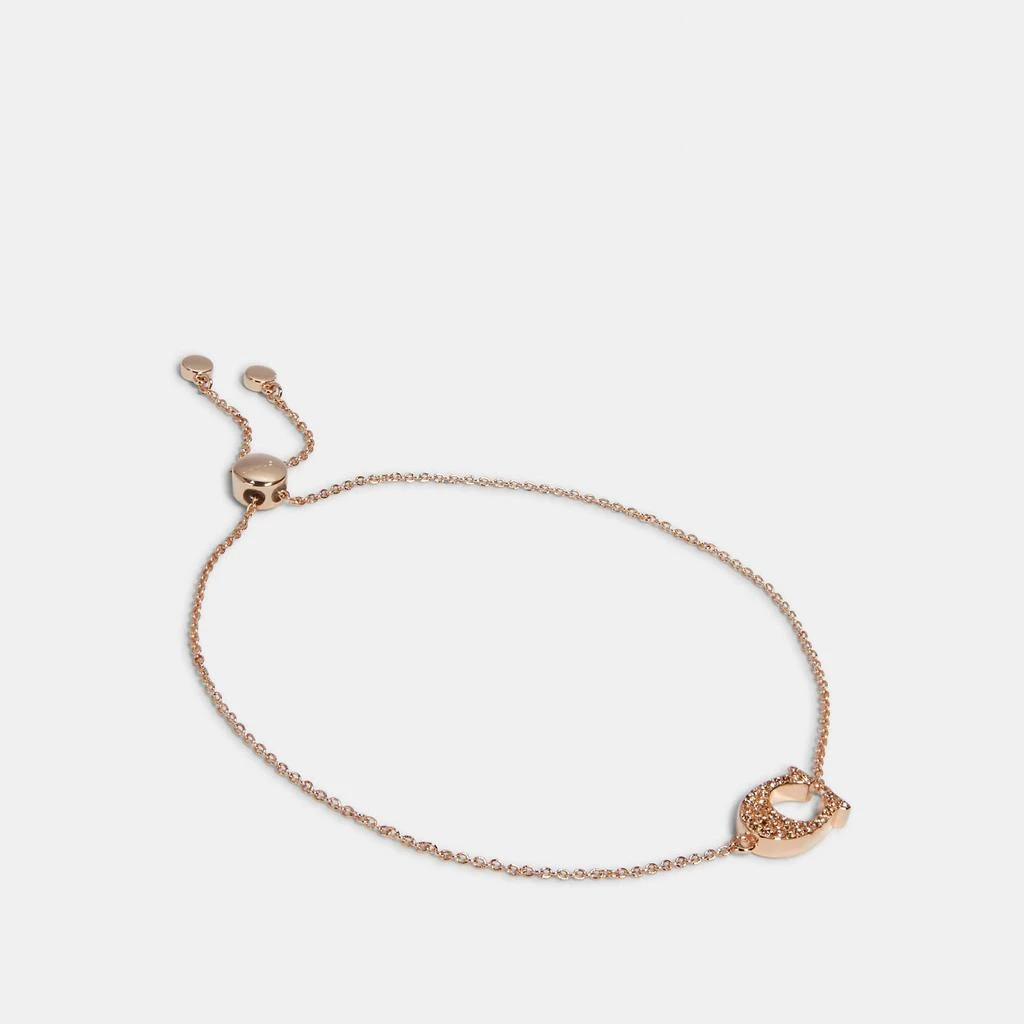 商品Coach|Coach Outlet Pave Signature Slider Bracelet,价格¥202,第3张图片详细描述