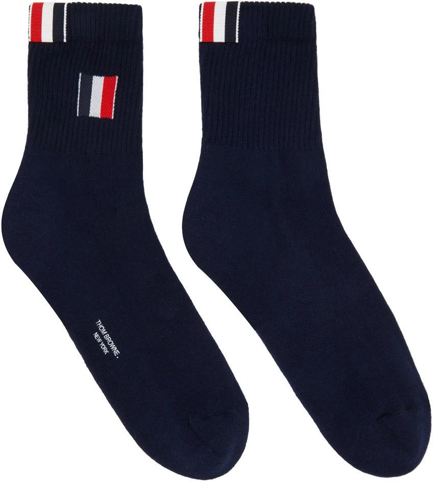 商品Thom Browne|Navy Cotton Socks,价格¥487,第1张图片