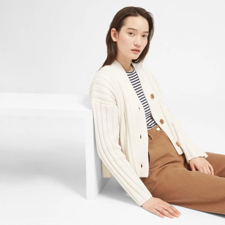 商品Everlane|罗纹V领羊毛开衫,价格¥921,第1张图片