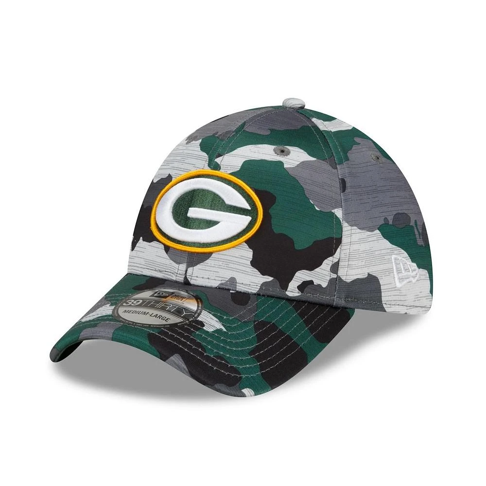 商品New Era|Men's Camo Green Bay Packers 2022 NFL Training Camp Official 39THIRTY Flex Hat,价格¥285,第1张图片