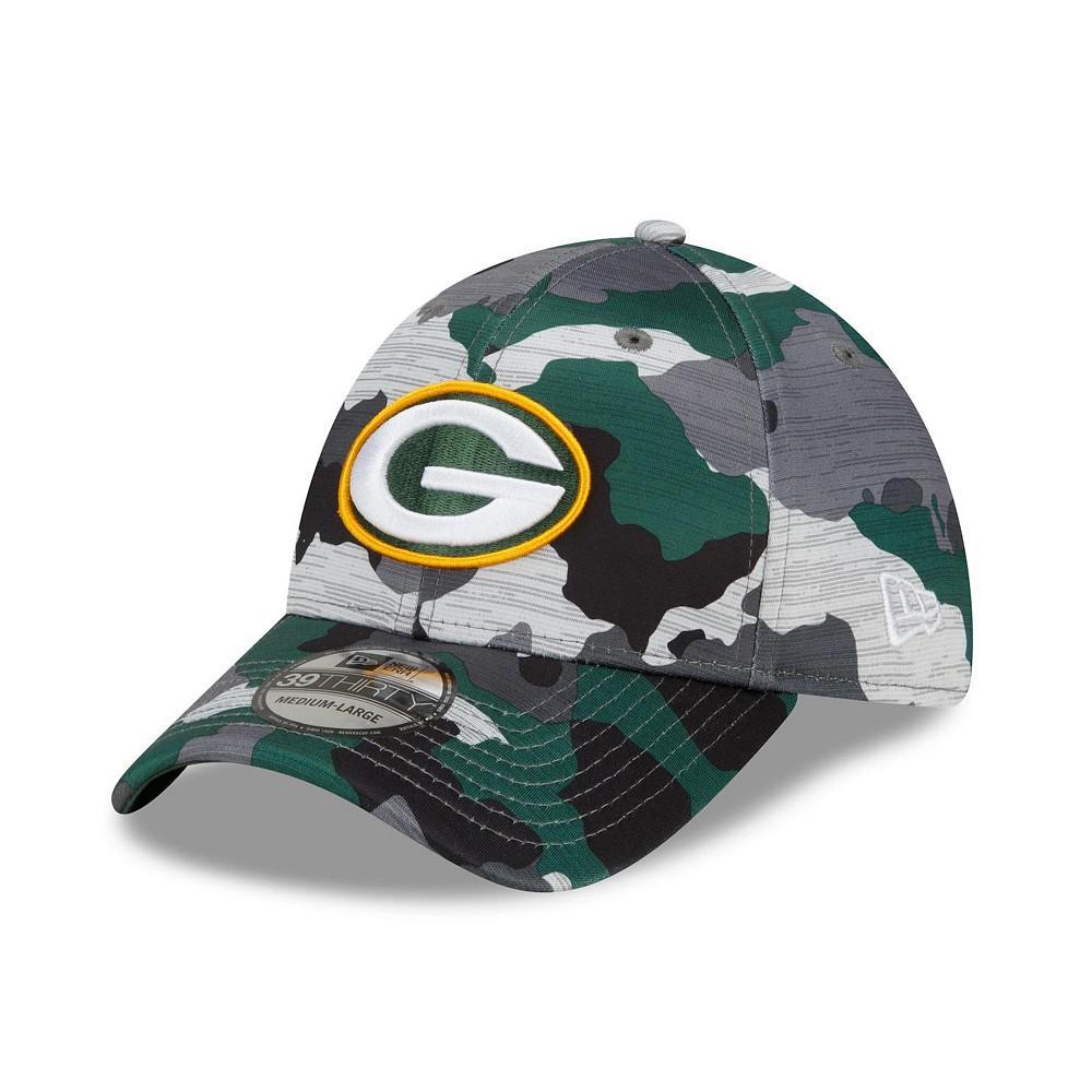 商品New Era|Men's Camo Green Bay Packers 2022 NFL Training Camp Official 39THIRTY Flex Hat,价格¥281,第1张图片