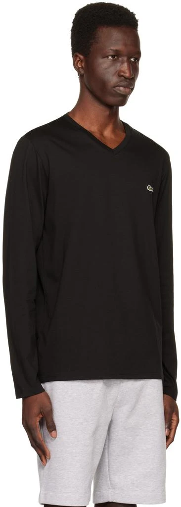 商品Lacoste|Black V-Neck Long Sleeve T-Shirt,价格¥239,第2张图片详细描述