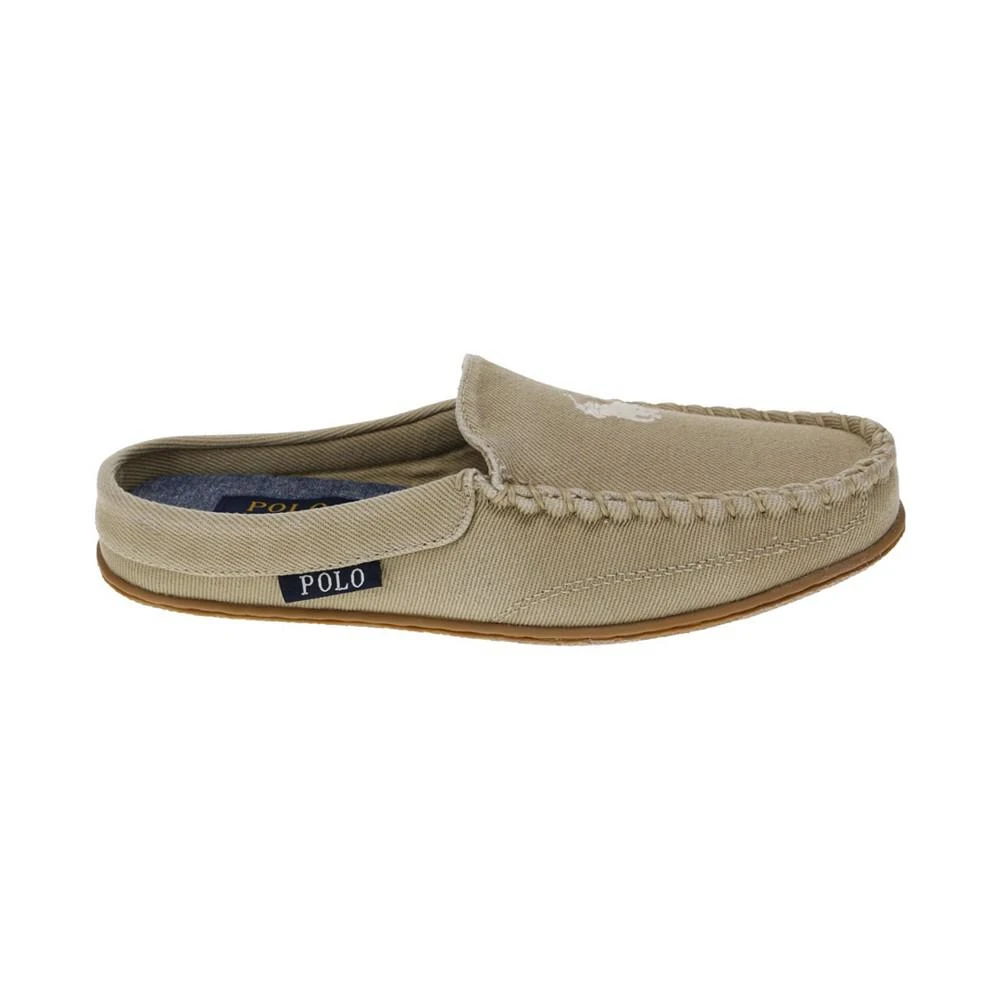 商品Ralph Lauren|Women's Collins Washed Twill Fabric Moccasin Mule Slippers,价格¥591,第2张图片详细描述