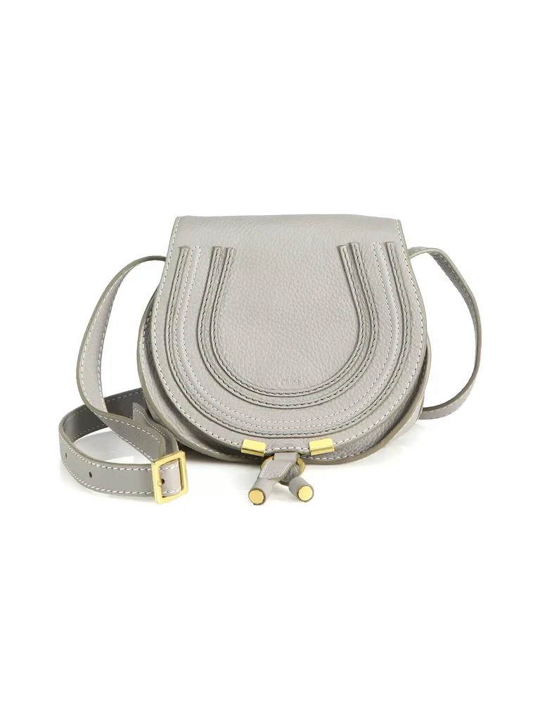 商品Chloé|Small Marcie Leather Saddle Bag,价格¥10188,第1张图片