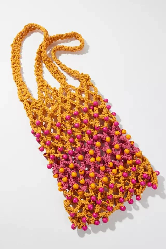 商品Urban Outfitters|UO Casey Beaded Knit Hobo Bag,价格¥75,第1张图片