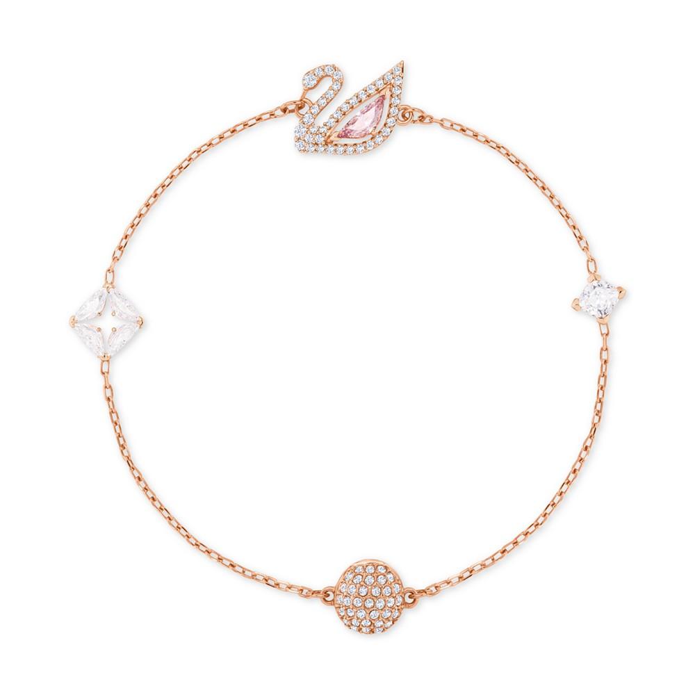Remix Rose Gold-Tone Crystal Swan Magnetic Bracelet商品第1张图片规格展示
