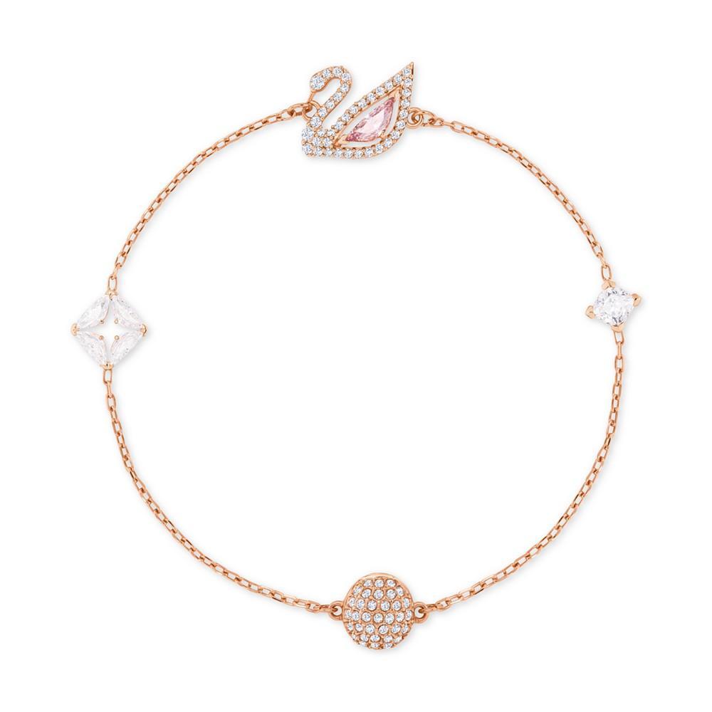 商品Swarovski|Remix Rose Gold-Tone Crystal Swan Magnetic Bracelet,价格¥934,第1张图片