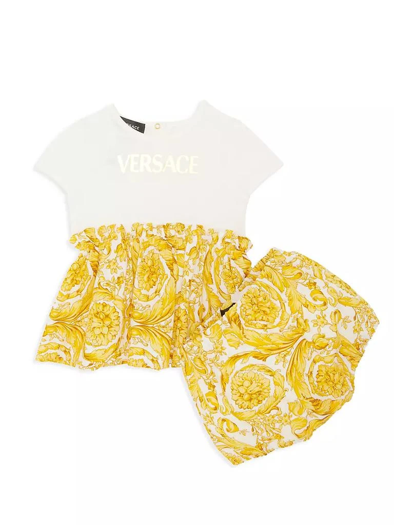 商品Versace|Baby Girl's Barocco Logo Print Dress,价格¥972,第1张图片
