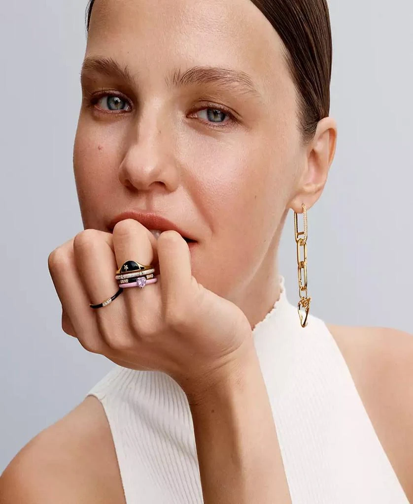 商品PANDORA|Sterling Silver Pink Chakra Heart Ring,价格¥406,第3张图片详细描述