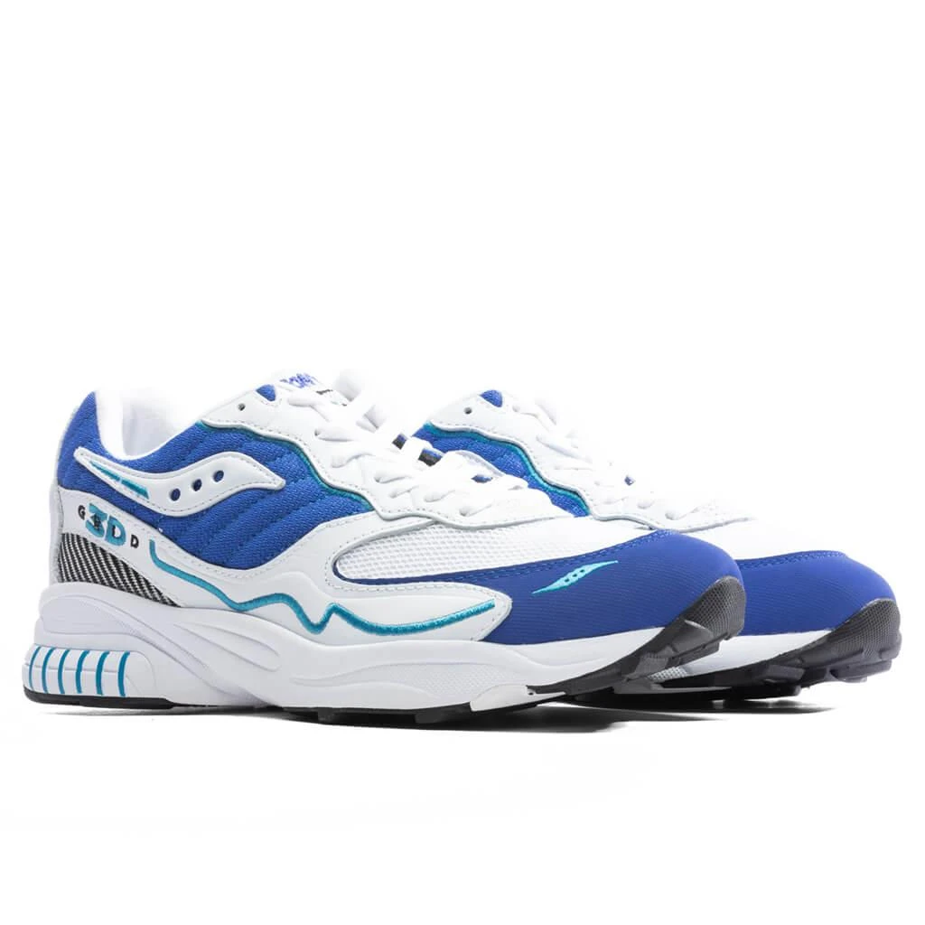 商品Saucony|3D Grid Hurricane - White/Royal,价格¥639,第2张图片详细描述