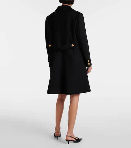 商品Gucci|Double G embroidered wool coat,价格¥25312,第3张图片详细描述