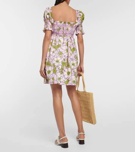 商品Tory Burch|花卉抽褶棉质迷你连衣裙,价格¥3631,第3张图片详细描述