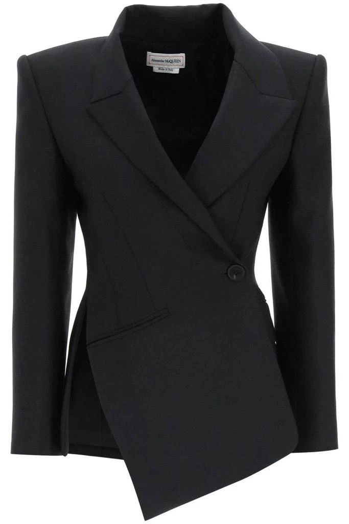 商品Alexander McQueen|Alexander mcqueen asymmetric tailored jacket,价格¥12541,第1张图片