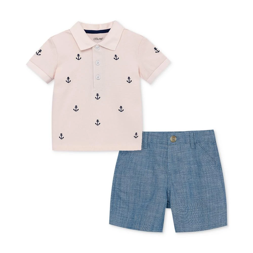 商品Little Me|Baby Boys Polo Shirt and Shorts, 2 Piece Set,价格¥86,第1张图片