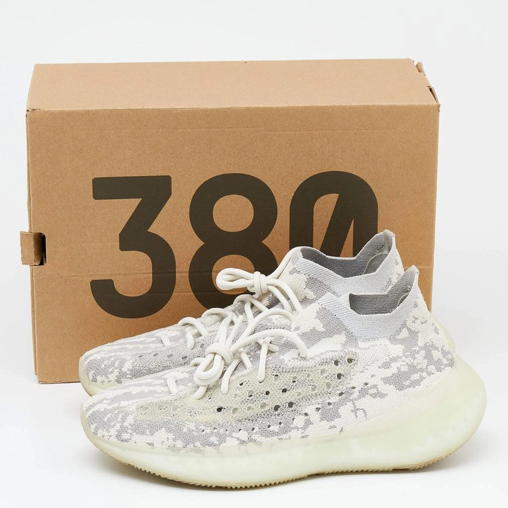 Yeezy x Adidas Grey/White Knit Fabric Boost 380 Alien Sneakers Size 44 商品