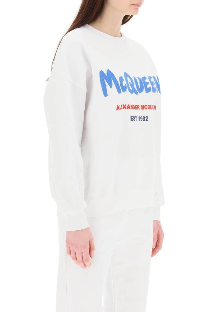 商品Alexander McQueen|GRAFFITI LOGO SWEATSHIRT,价格¥1819,第3张图片详细描述