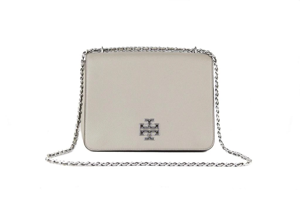 商品Tory Burch|Tory Burch Britten Large Pebble Leather Adjustable Chain Shoulder Tote Handbag,价格¥4292,第1张图片