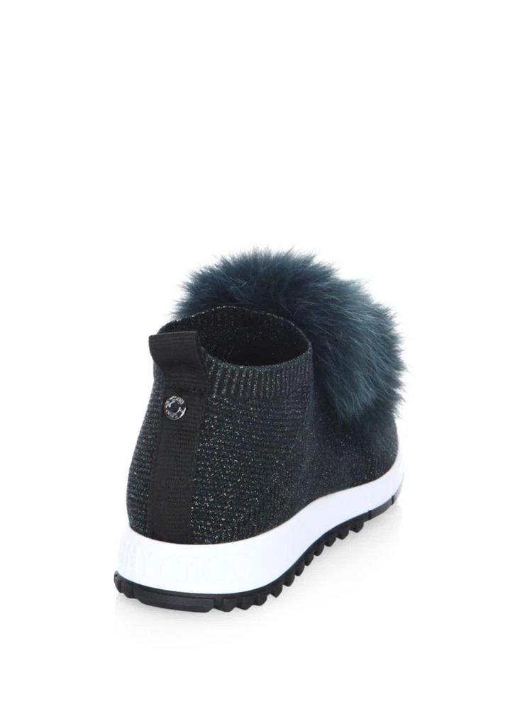 商品Jimmy Choo|Jimmy Choo - Norway Fur Pom-Pom & Lurex Sneakers,价格¥2623,第2张图片详细描述