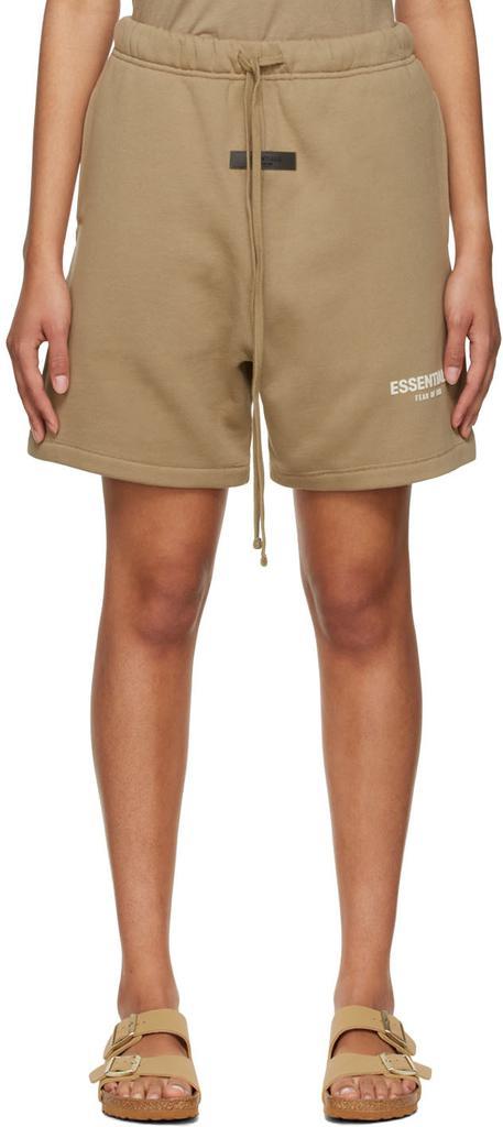 商品Essentials|Tan Cotton Shorts,价格¥309,第1张图片