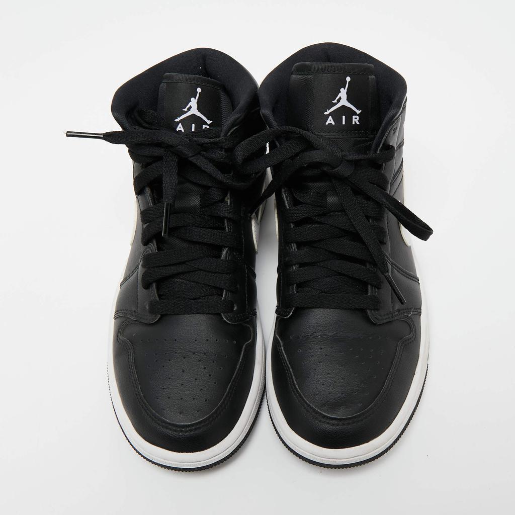 商品[二手商品] Jordan|Air Jordan x Nike Black/White Leather Air Jordan 1 Retro High Yin Yang Sneakers Size 38.5,价格¥2312,第5张图片详细描述