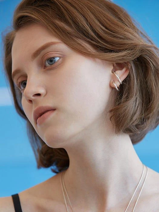 商品MARSBOM|S Earcuff Earring Silver,价格¥765,第4张图片详细描述