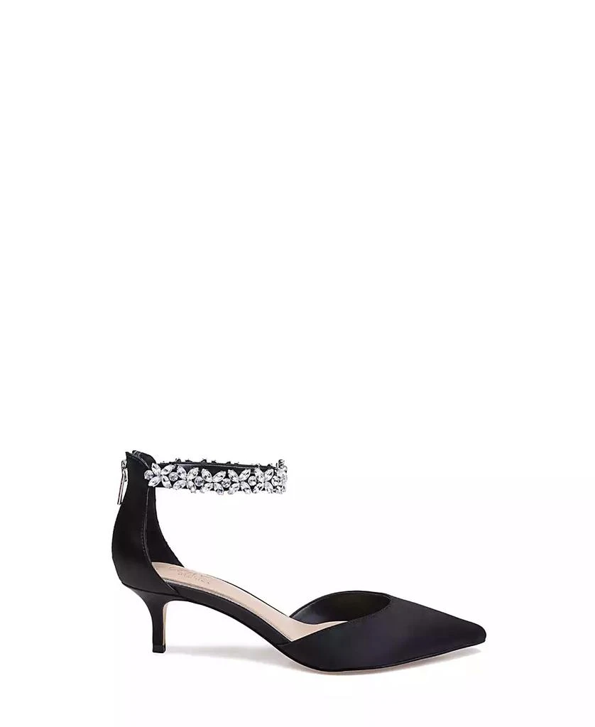 商品Badgley Mischka|Women's Robles Kitten Heel Evening Pumps,价格¥829,第2张图片详细描述