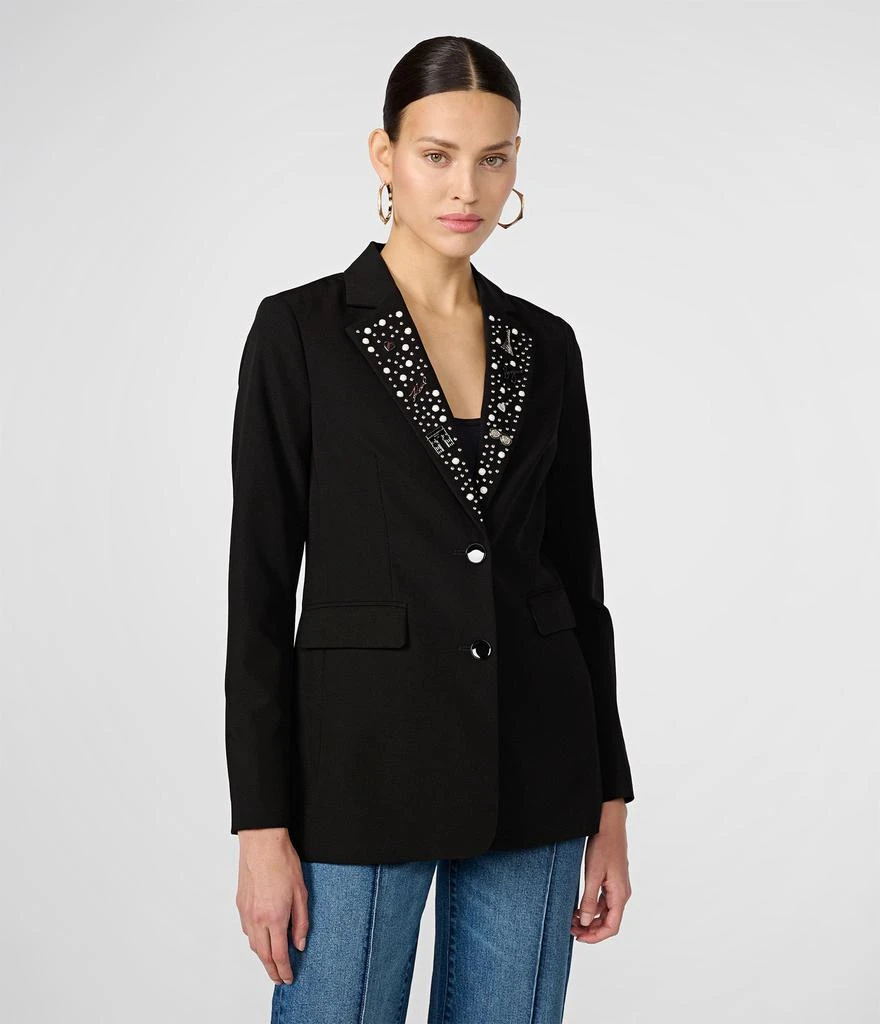 商品Karl Lagerfeld Paris|LONGLINE BLAZER WITH PINS,价格¥1098,第5张图片详细描述