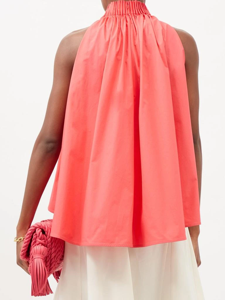 商品ROKSANDA|Jayla pleated-halterneck cotton-poplin top,价格¥2507,第5张图片详细描述