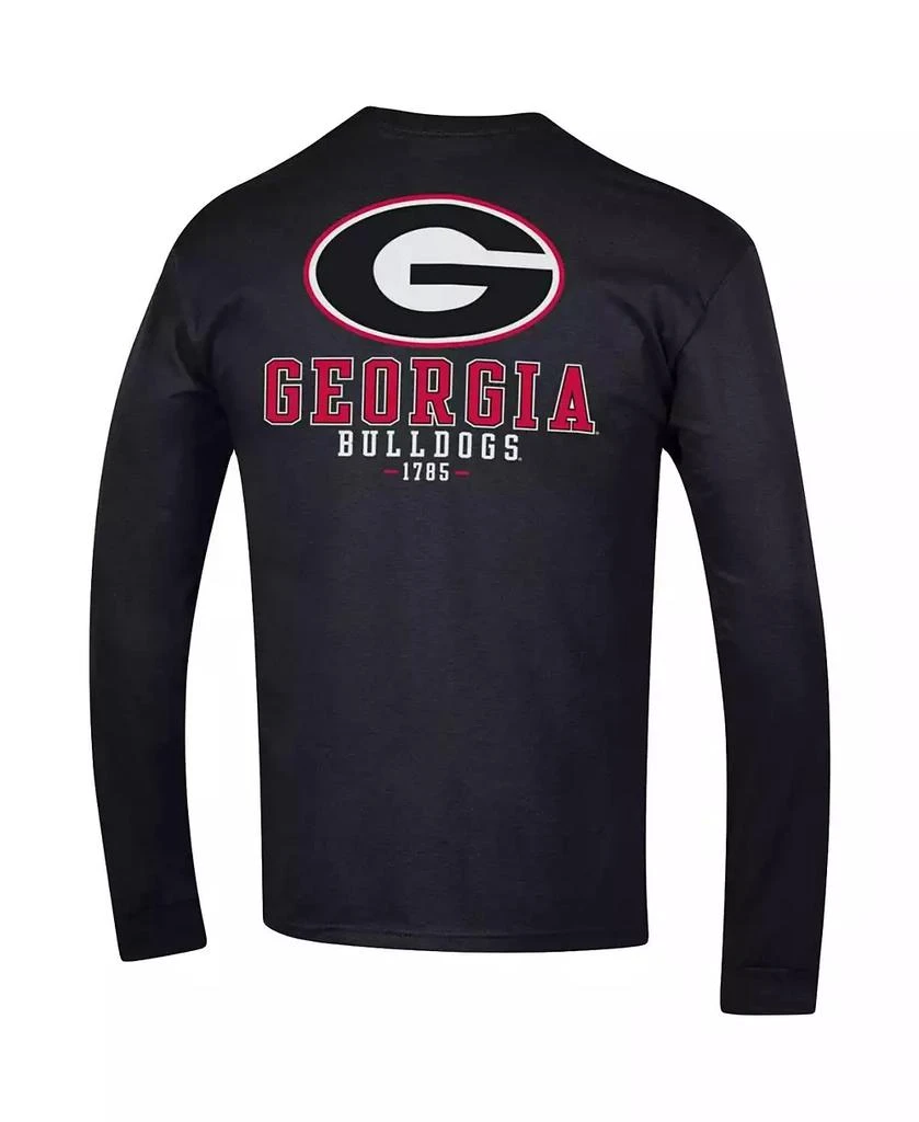 商品CHAMPION|Men's Black Georgia Bulldogs Team Stack Long Sleeve T-shirt,价格¥225,第3张图片详细描述