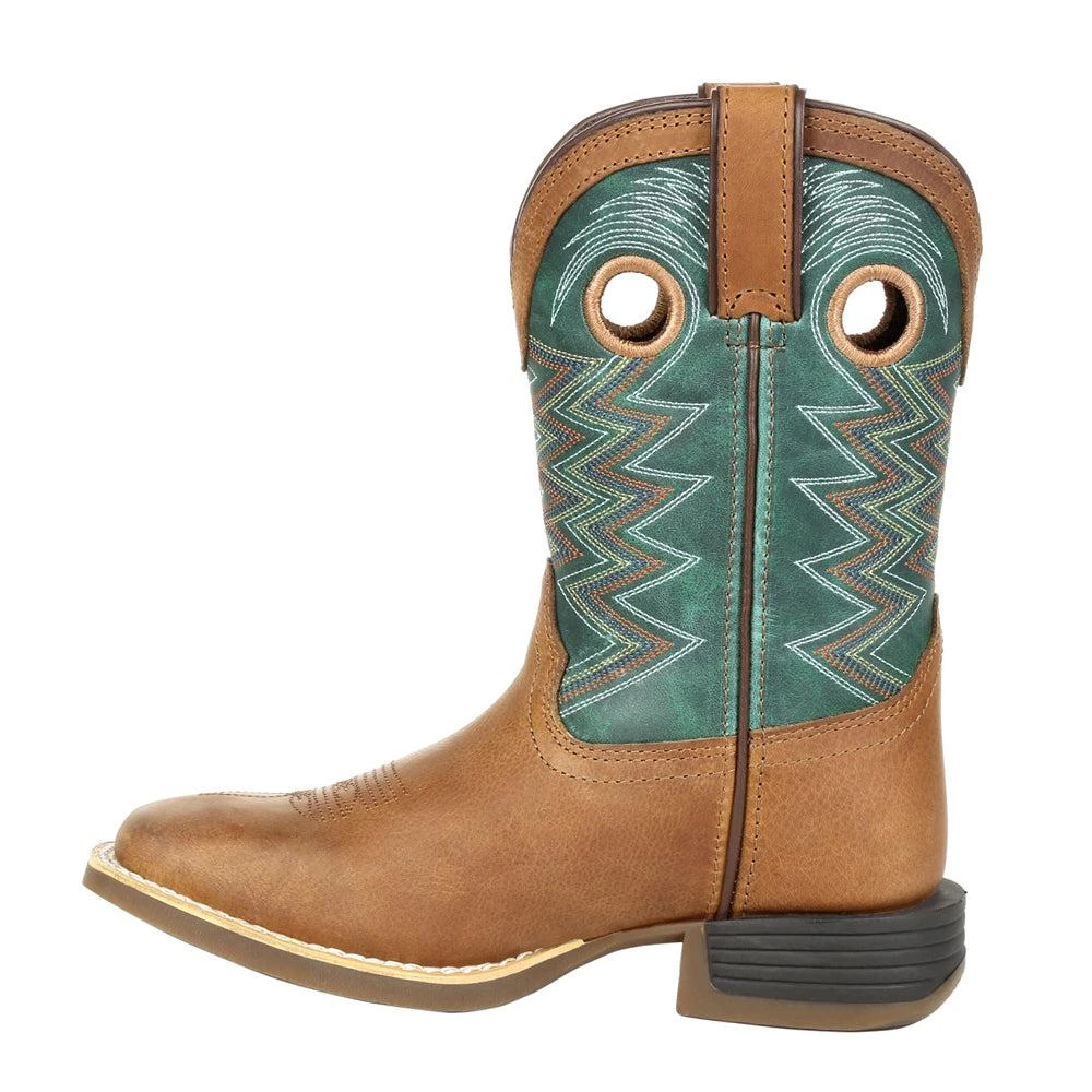 商品Durango|Lil' Rebel Pro Teal Square Toe Cowboy Boots (Big Kid),价格¥697,第3张图片详细描述