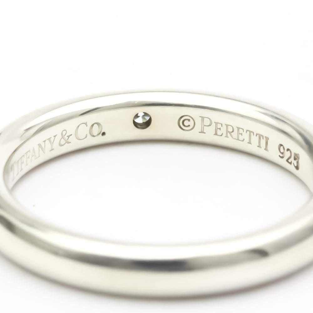 Tiffany & Co. Elsa Peretti 18K Sterling Silver Diamond Ring EU 48商品第5张图片规格展示