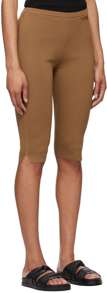 Tan Cropped Compact Leggings商品第2张图片规格展示