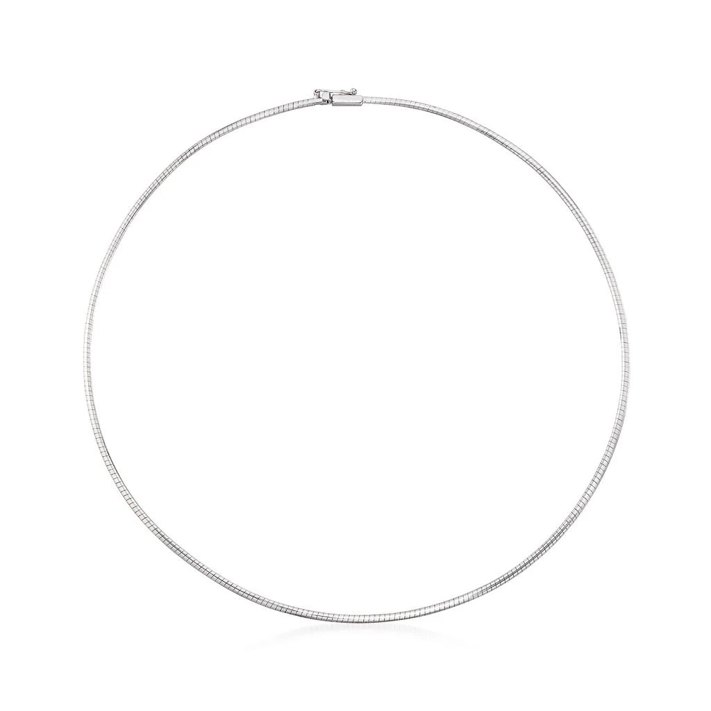 商品Ross-Simons|Italian 1.8mm 14kt White Gold Omega Necklace,价格¥9019,第1张图片