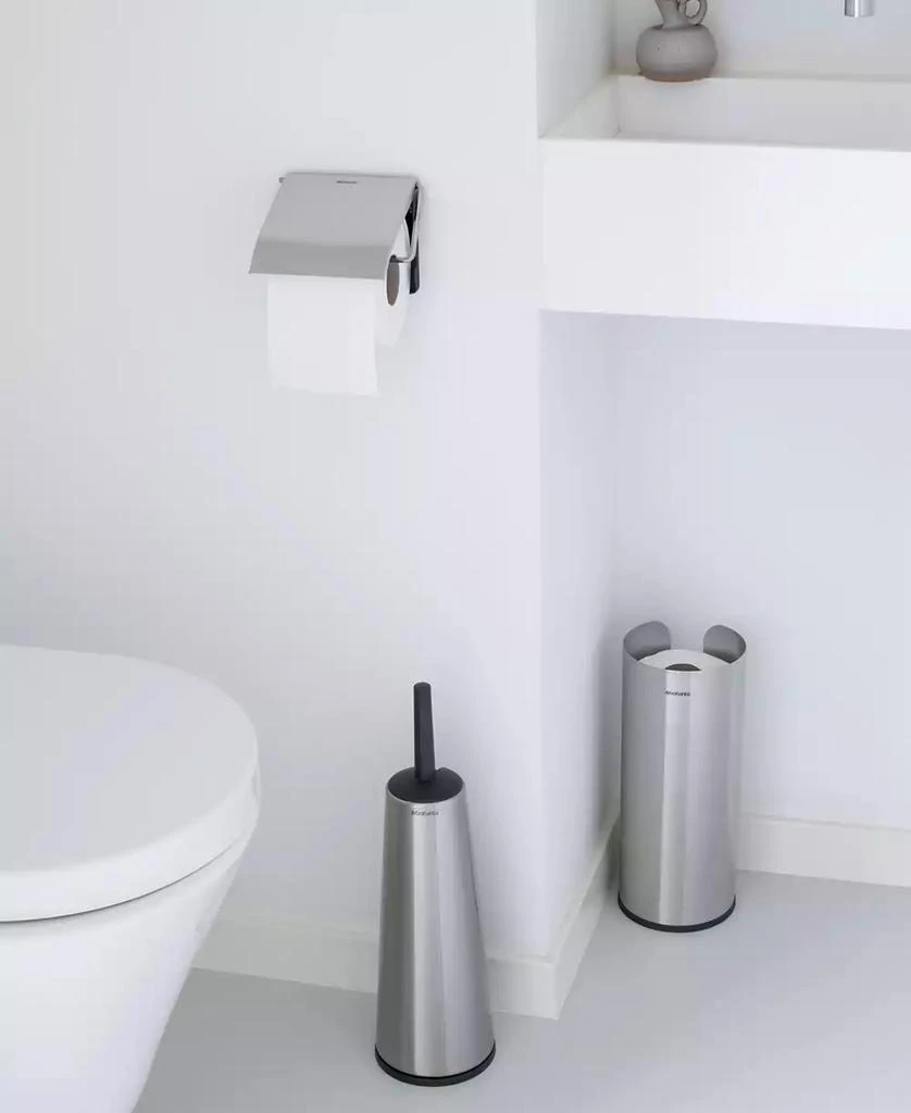 商品Brabantia|Renew Toilet Accessory Set of 3 - Toilet Brush and Holder, Toilet Paper Roll Dispenser and Toilet Paper Roll Holder,价格¥463,第2张图片详细描述