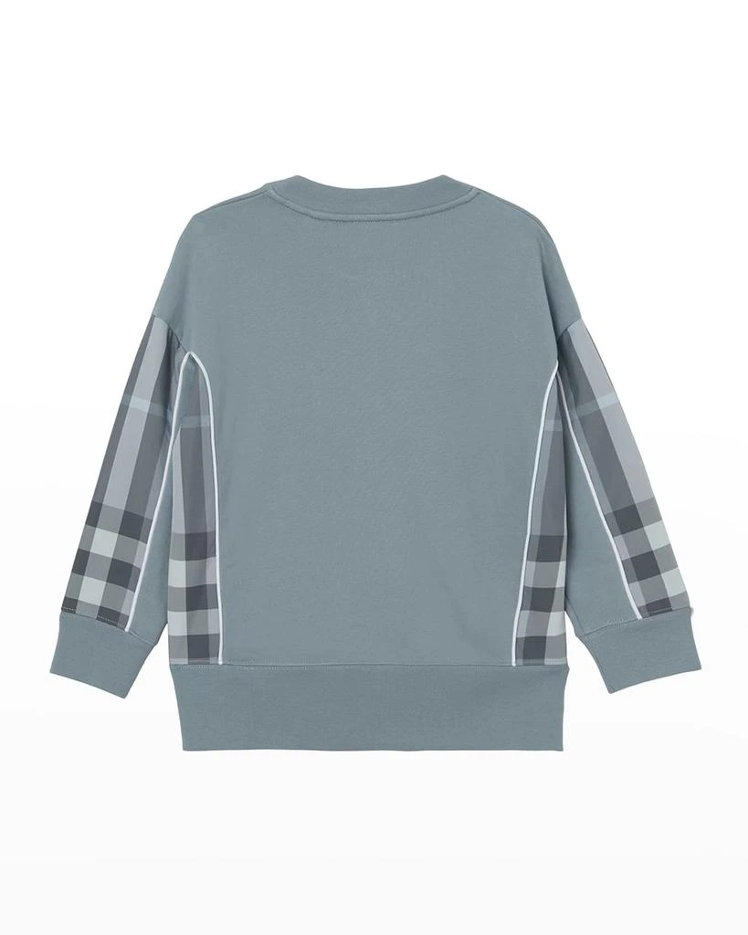 商品Burberry|Girl's Milly Check-Insert Sweatshirt, Size 3-14,价格¥1282,第2张图片详细描述