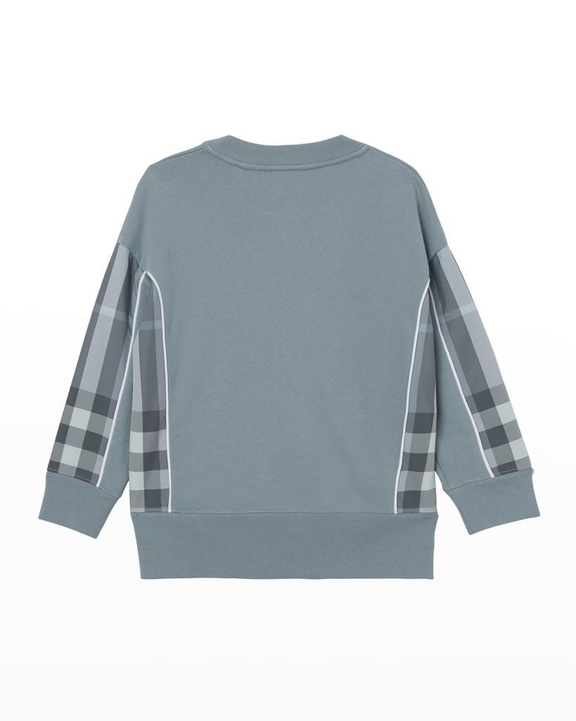 商品Burberry|Girl's Milly Check-Insert Sweatshirt, Size 3-14,价格¥1214,第4张图片详细描述