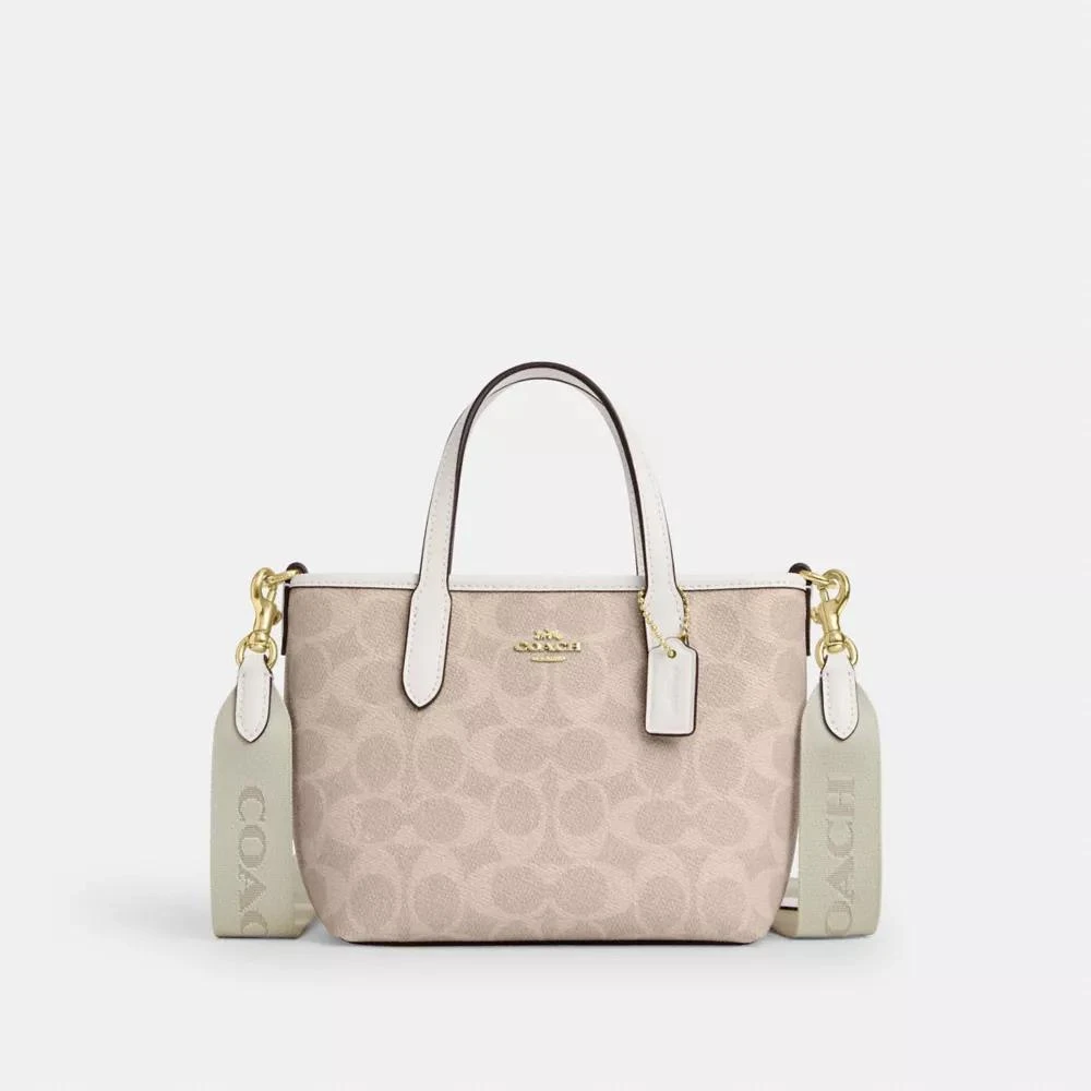 商品Coach|City Mini Tote Bag In Signature Canvas,价格¥1058,第1张图片详细描述
