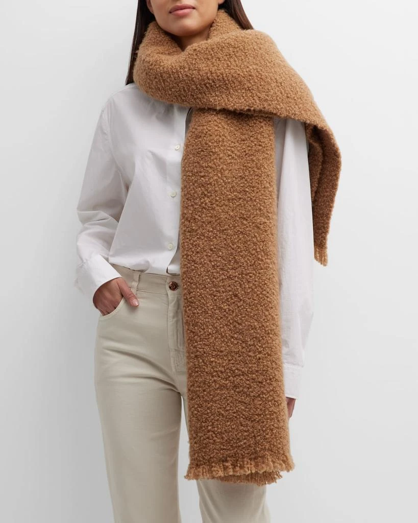 商品Loro Piana|Sciarpina Fluffy Boucle Blanket Scarf,价格¥12116,第3张图片详细描述