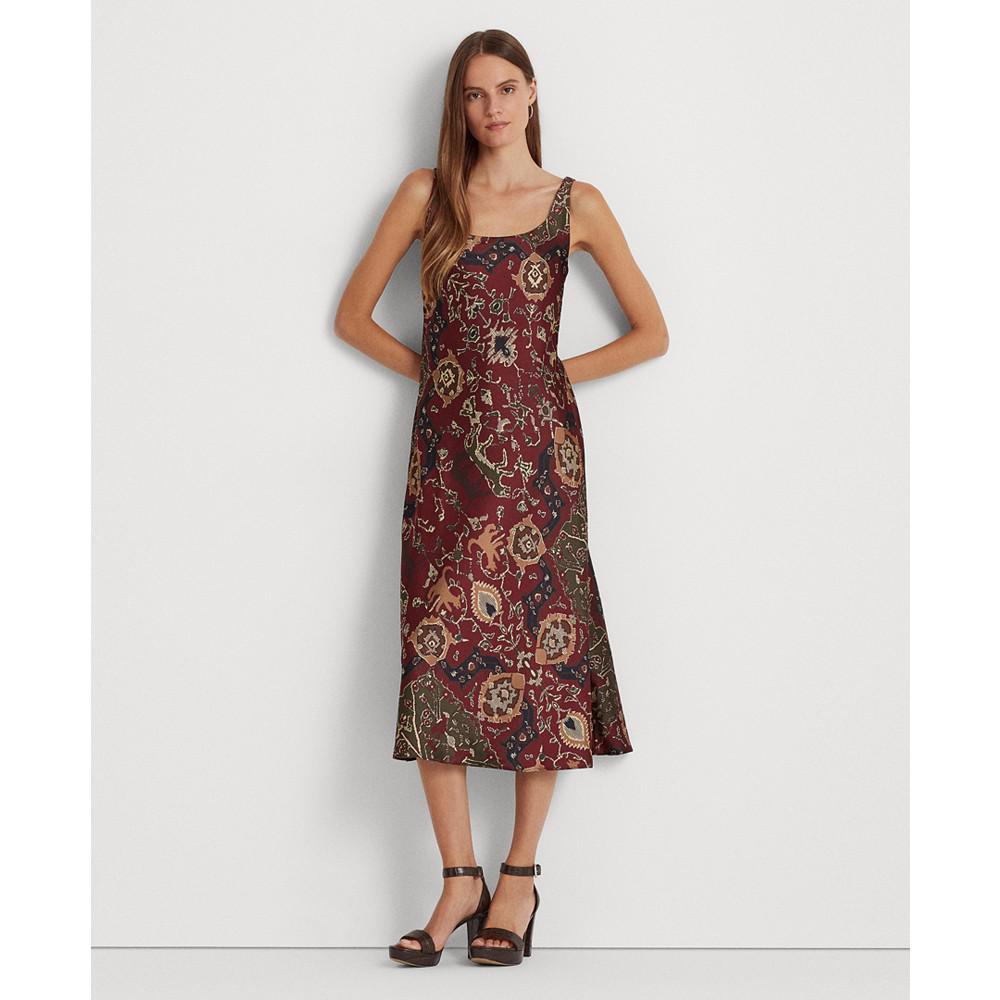 商品Ralph Lauren|Women's Printed Satin Sleeveless Dress,价格¥1361,第1张图片