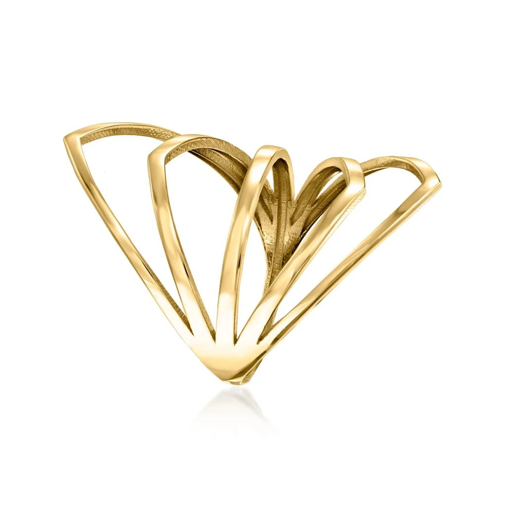 商品Ross-Simons|Italian 14kt Yellow Gold Open Multi-Row Geometric Ring,价格¥1902,第3张图片详细描述