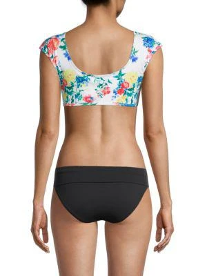 商品CAROLINE CONSTAS|Gale Floral Bikini Top,价格¥159,第2张图片详细描述