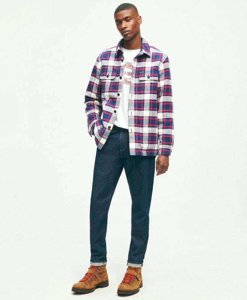 商品Brooks Brothers|Cotton Teddy Fleece Lined Shirt Jacket,价格¥1171,第1张图片