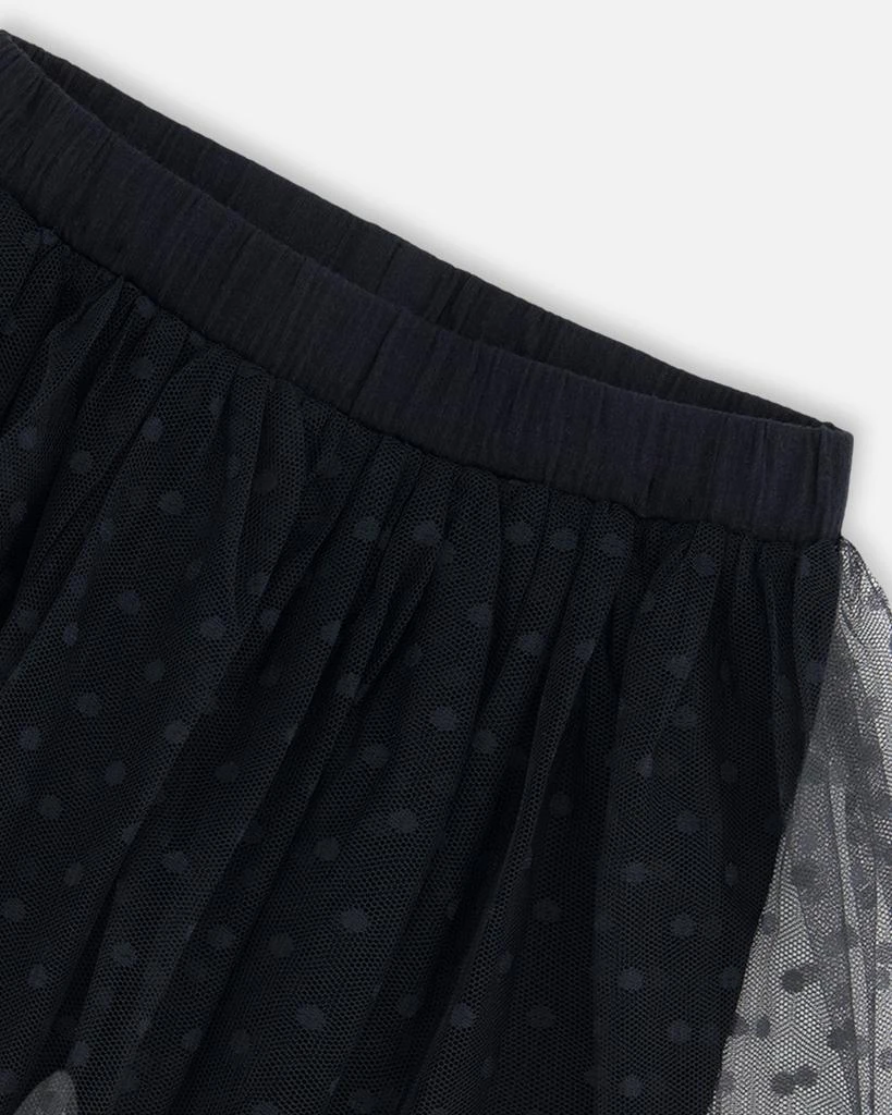 商品Deux par Deux|Biker Short With Mesh Skirt Black,价格¥334,第4张图片详细描述