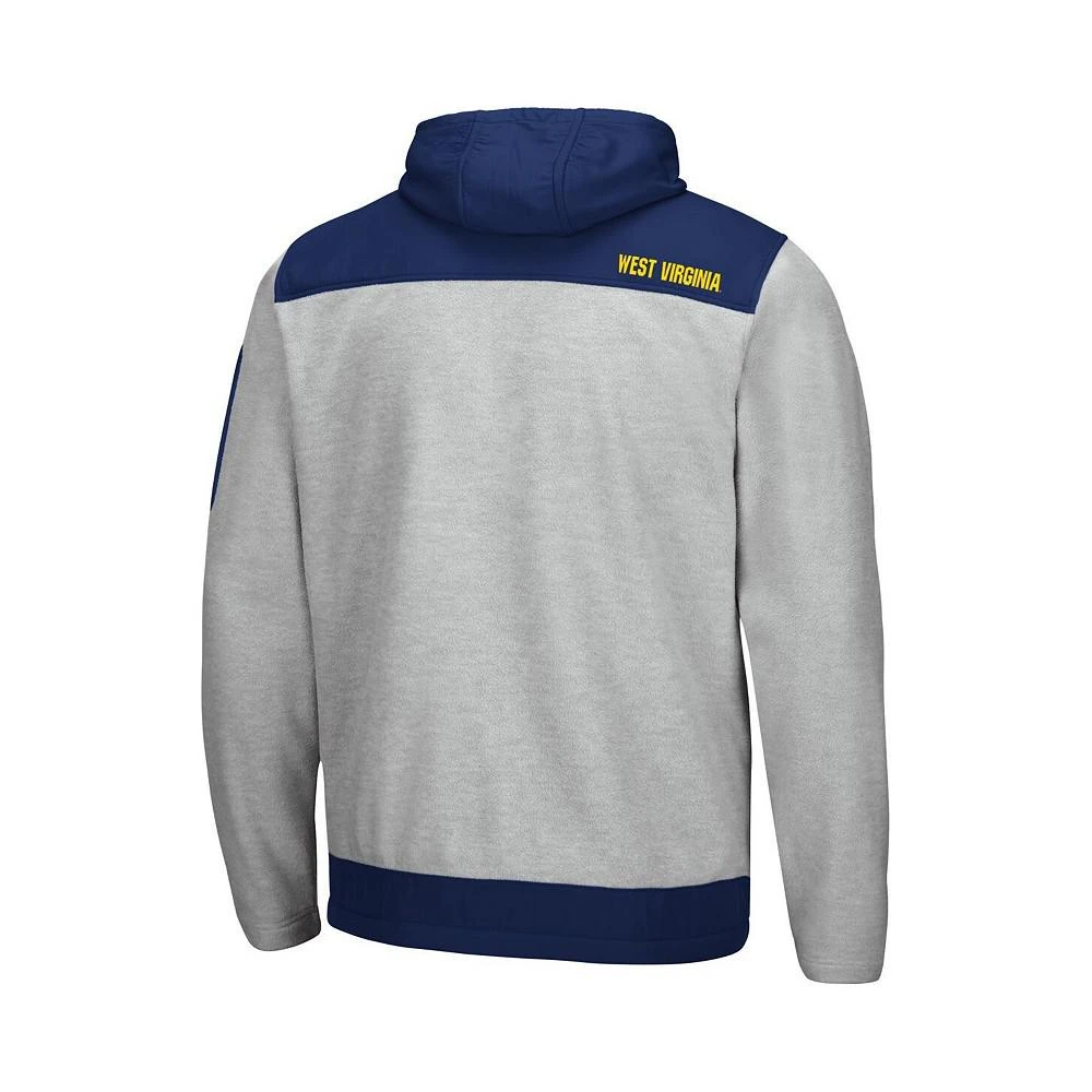 商品Colosseum|Men's Heathered Gray, Navy West Virginia Mountaineers Schwartz Full-Zip Hoodie,价格¥526,第3张图片详细描述
