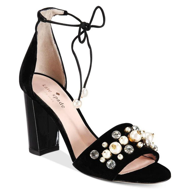商品Kate Spade|Iverna Pearl-Studded Open-Toe Pumps,价格¥527,第1张图片