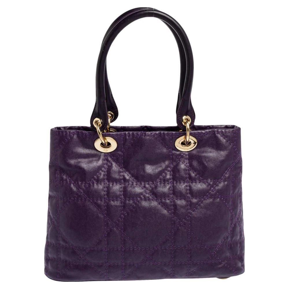商品[二手商品] Dior|Dior Purple Cannage Coated Canvas Soft Lady Dior Tote,价格¥4407,第4张图片详细描述