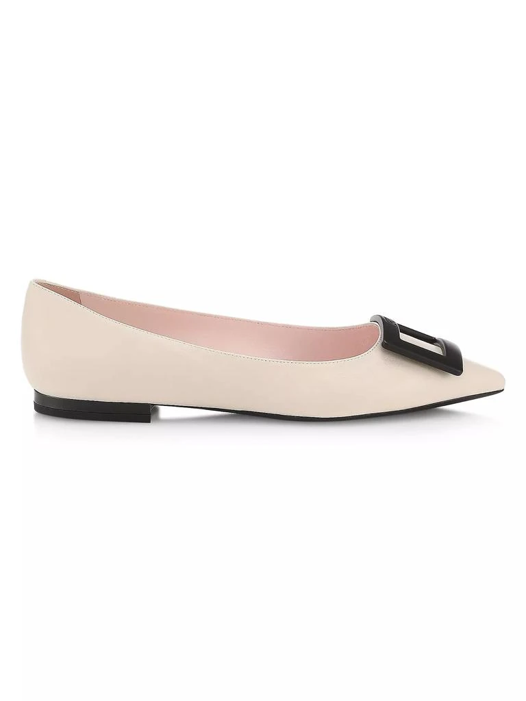 商品Roger Vivier|Gommettine Leather Flats,价格¥5679,第1张图片