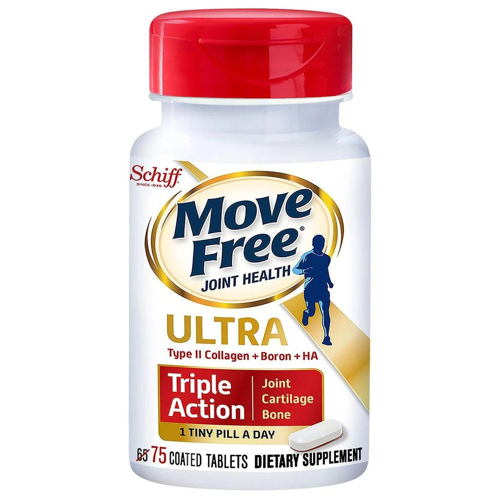 商品Move Free|Move Free Type II Collagen, Boron & HA Ultra Triple Action Tablets, Move Free (75 Count In A Bottle) 1 ea,价格¥243,第1张图片