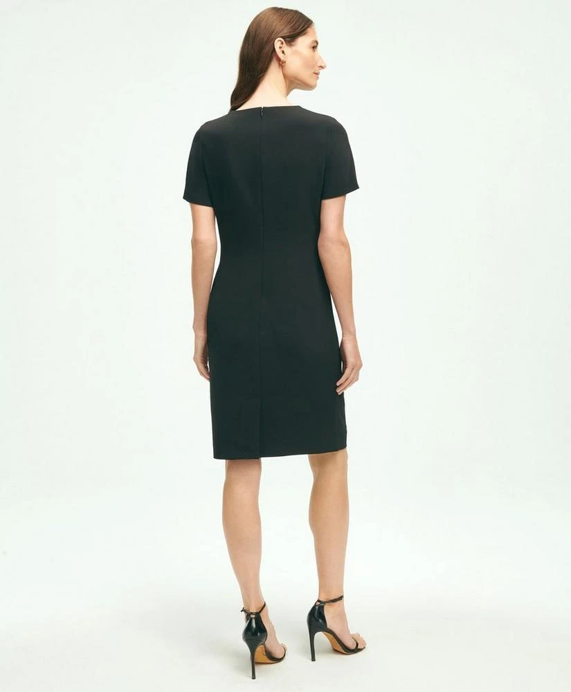 商品Brooks Brothers|Short-Sleeve Crepe Dress,价格¥785,第2张图片详细描述