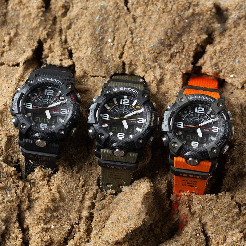 卡西欧（CASIO）手表 G-SHOCK 陆地系列 防震防泥防水四重感应蓝牙连接功能运动男士手表 GG-B100-1A9-黑色-GG-B100-1A9 商品